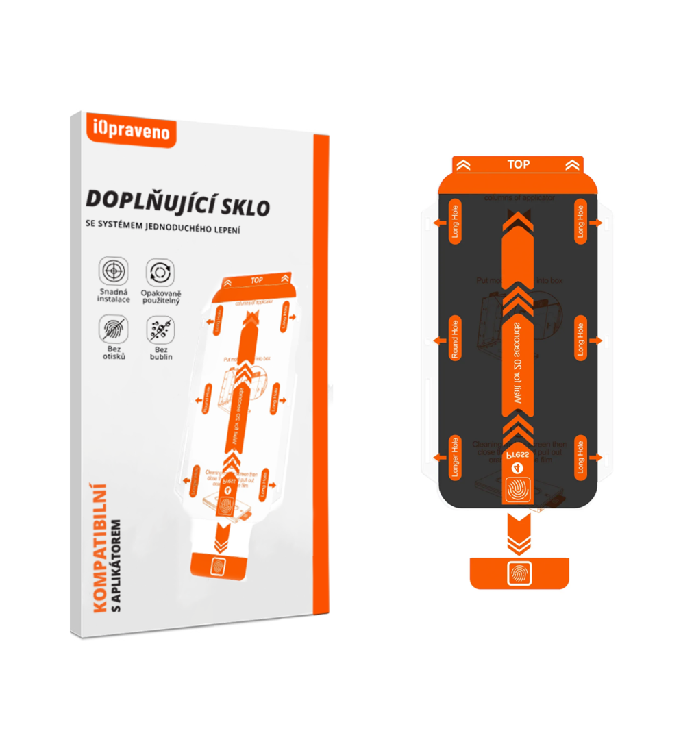 iOpraveno sticlă de protecție PRIVACY PREMIUM cu sistem de lipire simplă (fără aplicator)